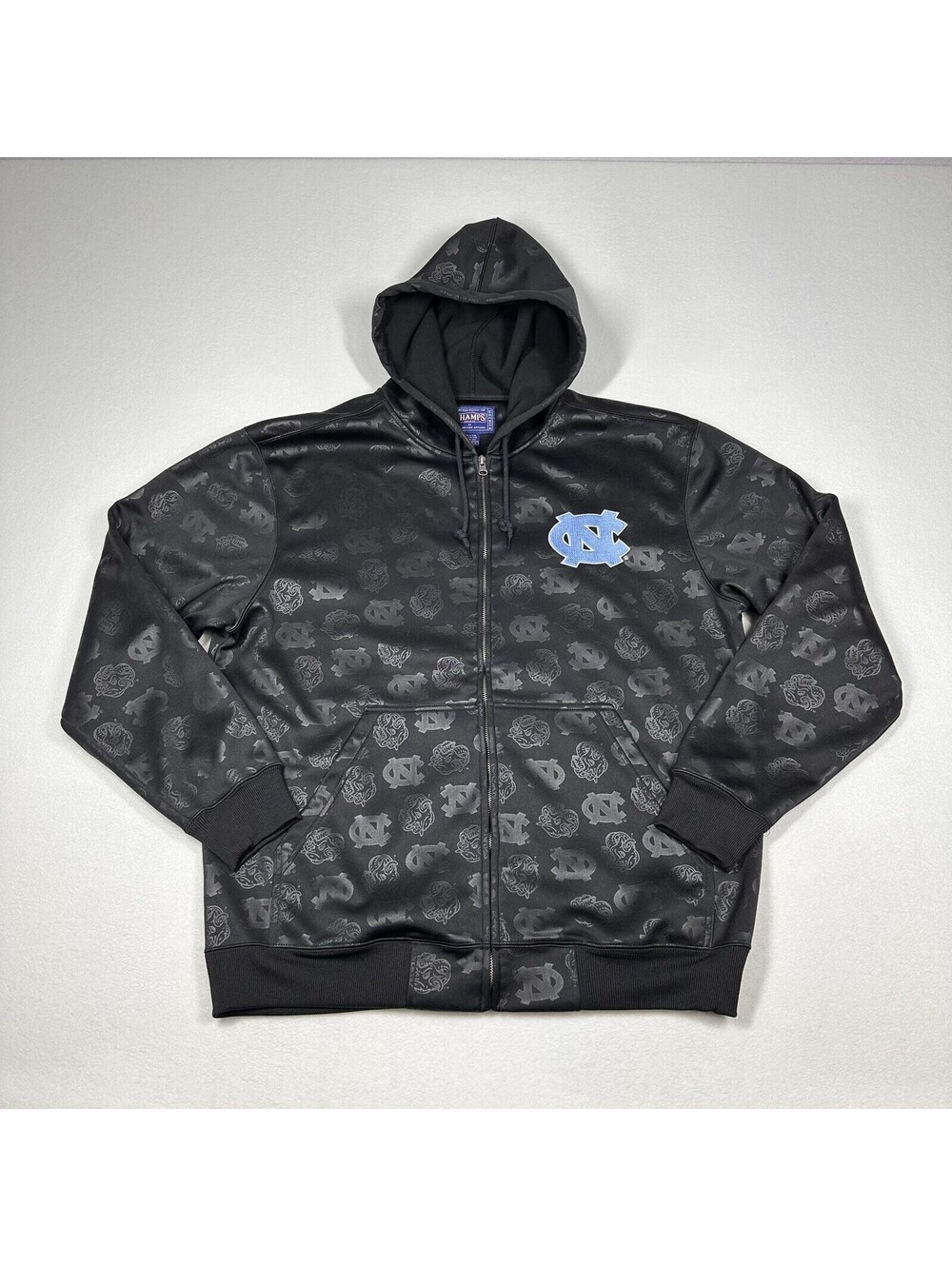 Champs North Carolina Tar Heels Zip Up Hoodie AOP Mens Large Bill Belichick
